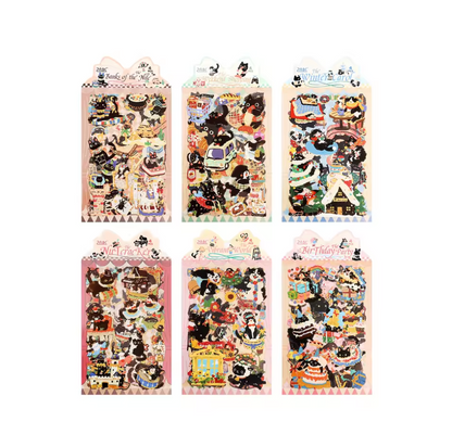 4 Hojas de Stickers Animales