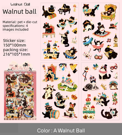 4 Hojas de Stickers Animales