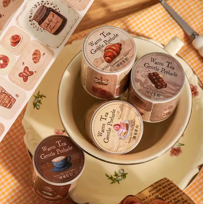 Rollo de stickers Postres, café & chocolate