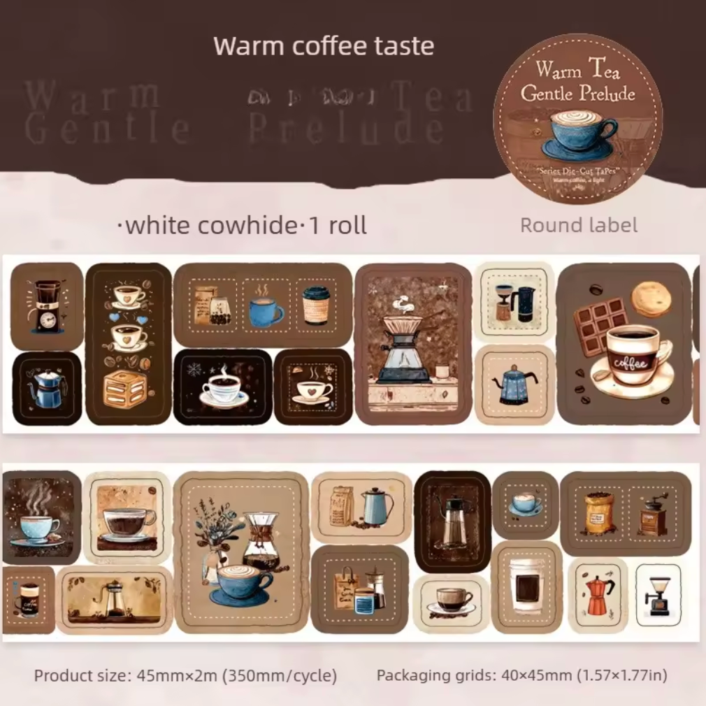 Rollo de stickers Postres, café & chocolate