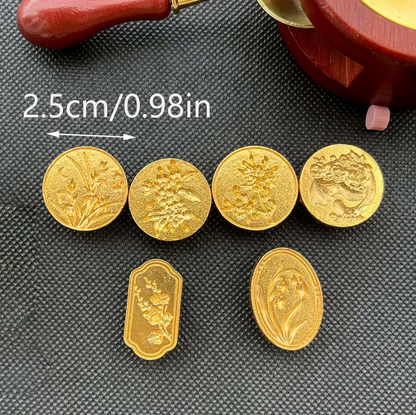 6 Sellos Metalicos + 1 Mango de madera