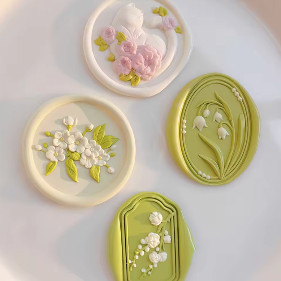 6 Sellos Metalicos + 1 Mango de madera