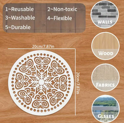 4 Stencils Grandes Mandala