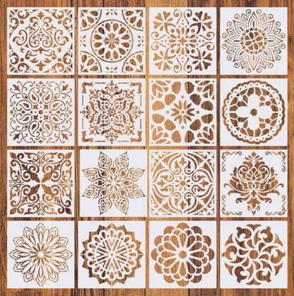 12 Stencils mandala