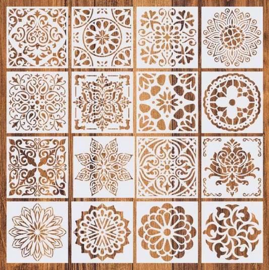 12 Stencils mandala