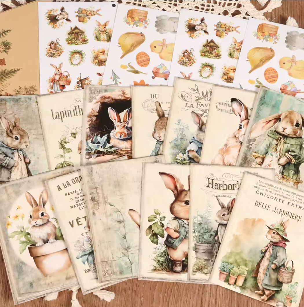 Kit de 16 Cartas + 40 Stickers + 4 Sobres Pascua