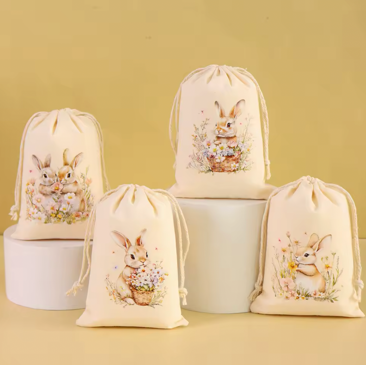 6 Bolsitas de manta para Pascua