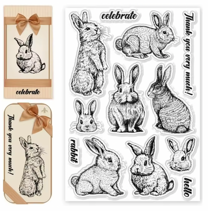 Sellos de silicon Conejos de pascua