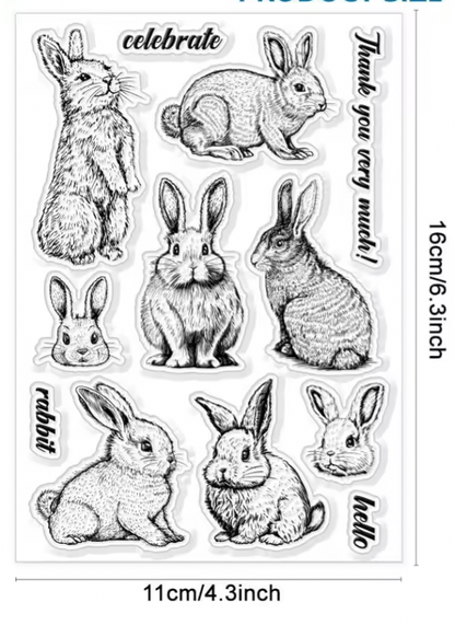 Sellos de silicon Conejos de pascua