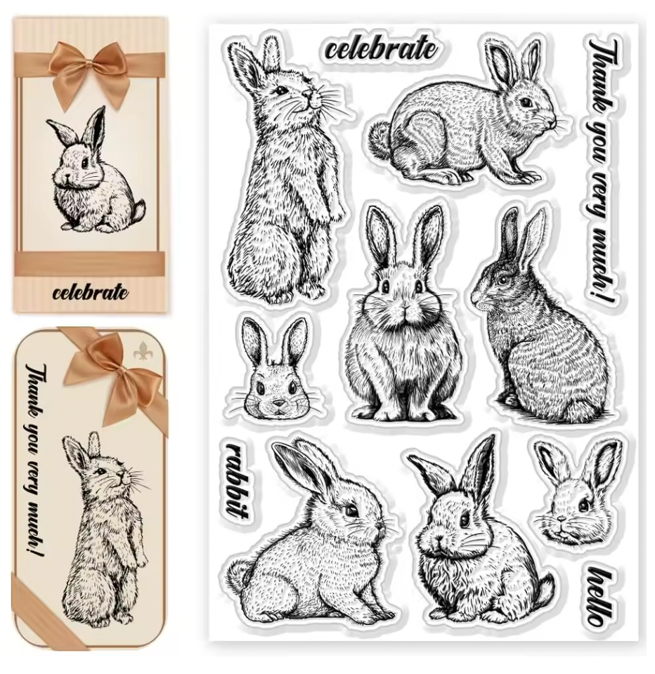 Sellos de silicon Conejos de pascua