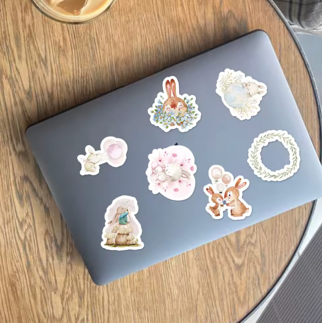 Cajita de Stickers Conejos