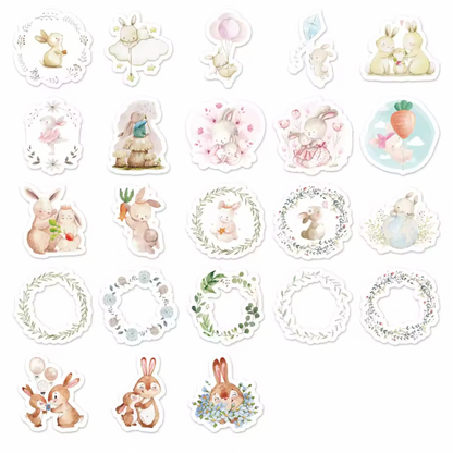 Cajita de Stickers Conejos