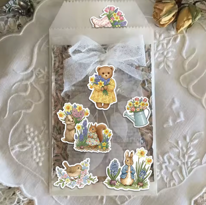 50 Stickers Vinil Primavera Animales