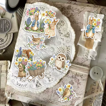 50 Stickers Vinil Primavera Animales