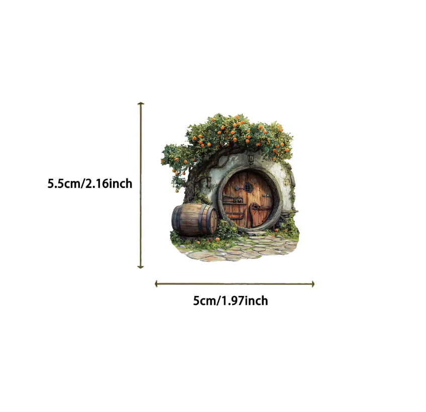 50 Stickers Transparentes Hadas & Bosque