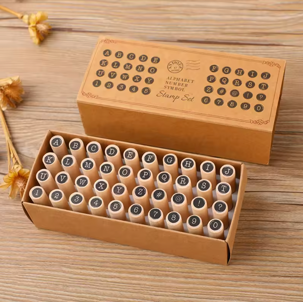 Sellos de madera Alfabeto