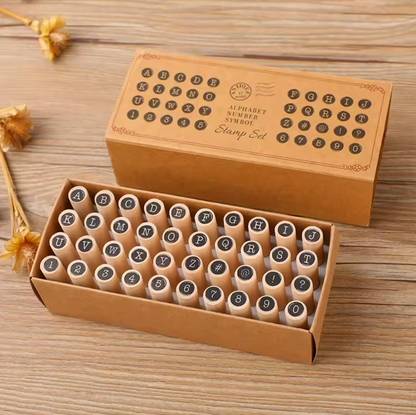Sellos de madera Alfabeto