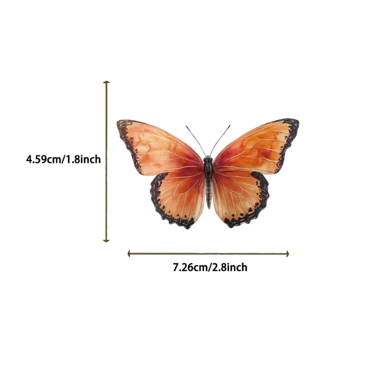 50 Stickers transparentes Mariposas