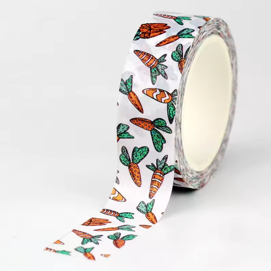 Washi Tape Zanahorias - 10m de largo