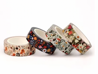 8 Washi Tapes Flores - 80m en total