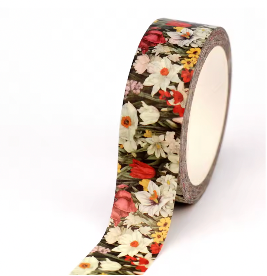 8 Washi Tapes Flores - 80m en total