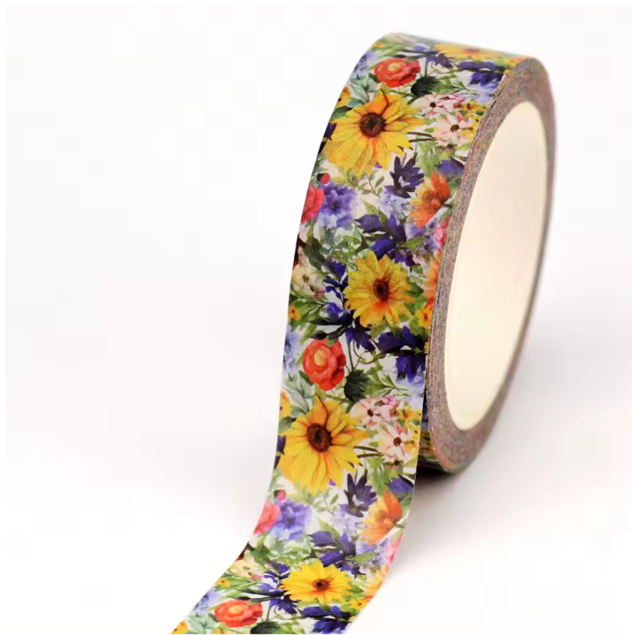 8 Washi Tapes Flores - 80m en total