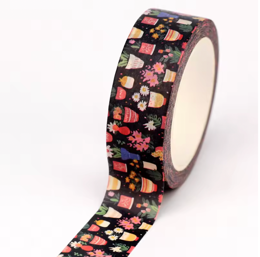 8 Washi Tapes Flores - 80m en total