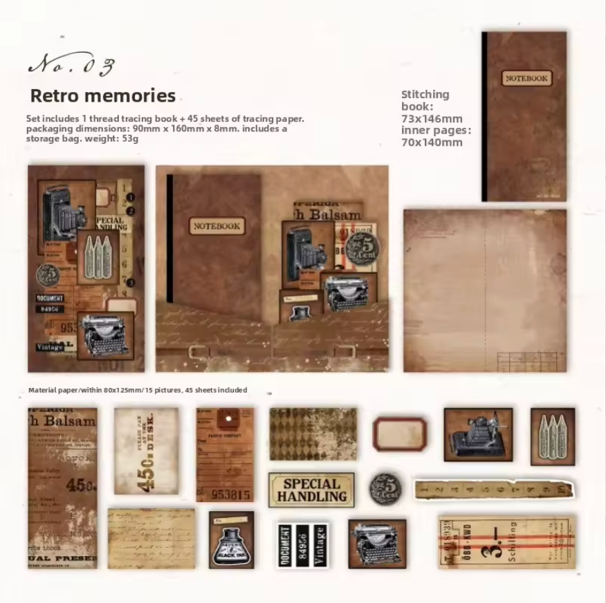 Kit de 45 piezas Vintage