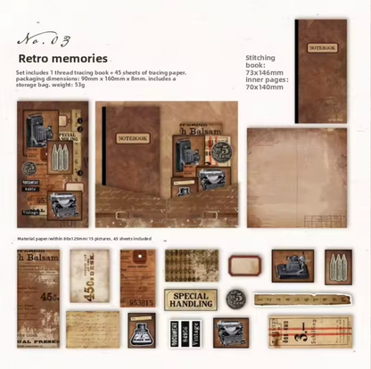 Kit de 45 piezas Vintage