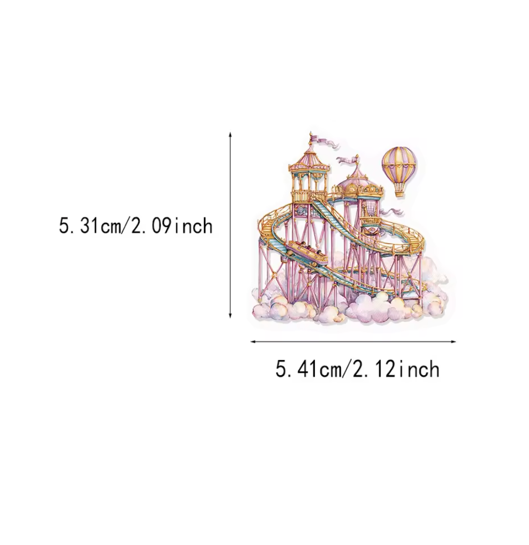 50 Stickers Transparentes Rosa