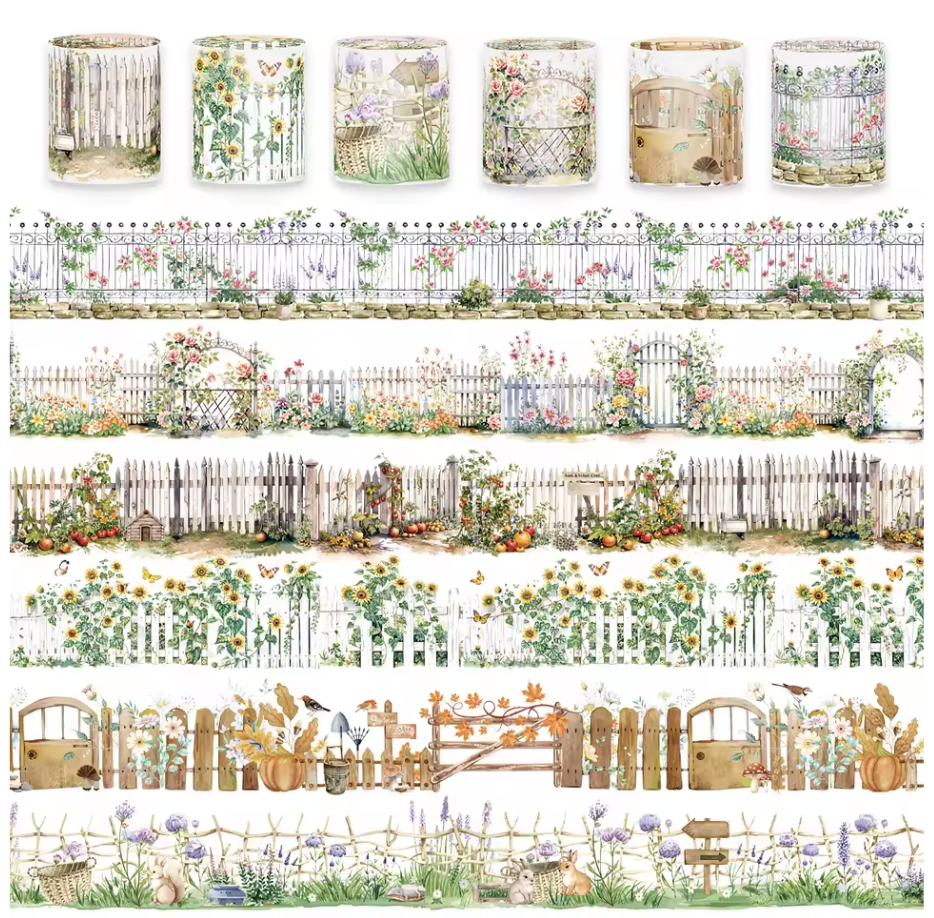 6 Washi Tapes Campo de primavera