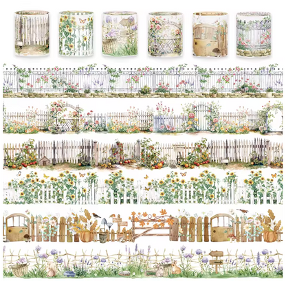 6 Washi Tapes Campo de primavera