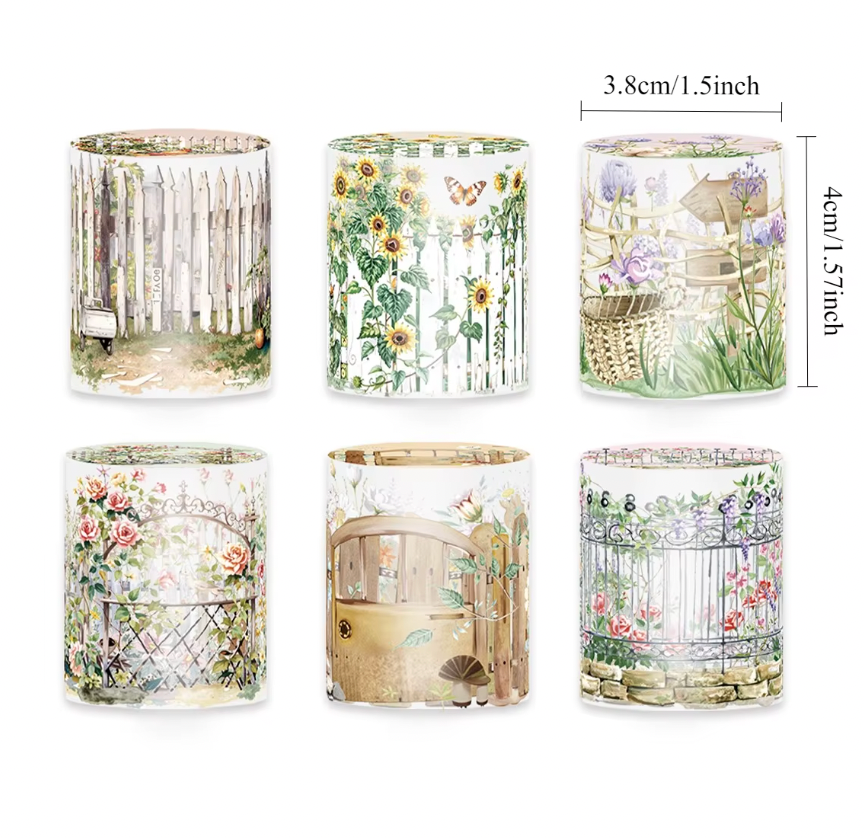 6 Washi Tapes Campo de primavera