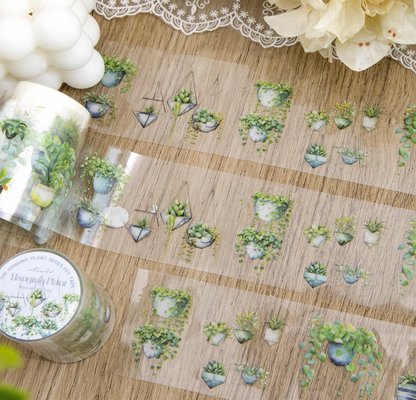 Rollo de Stickers Plantas Verdes colgantes