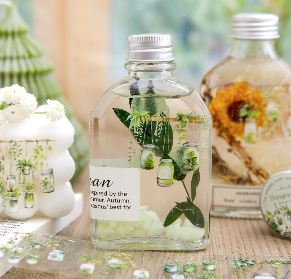 Rollo de Stickers Plantas Verdes colgantes
