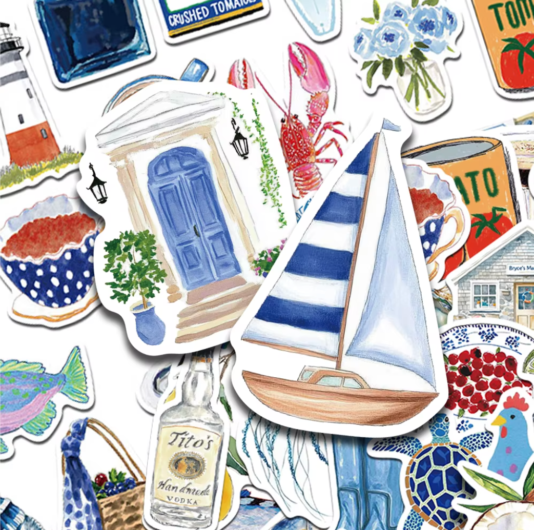 50 Stickers Vinil Verano