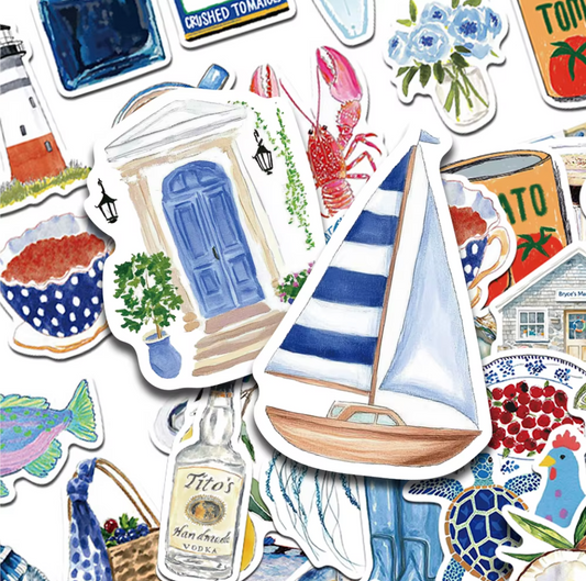 50 Stickers Vinil Verano