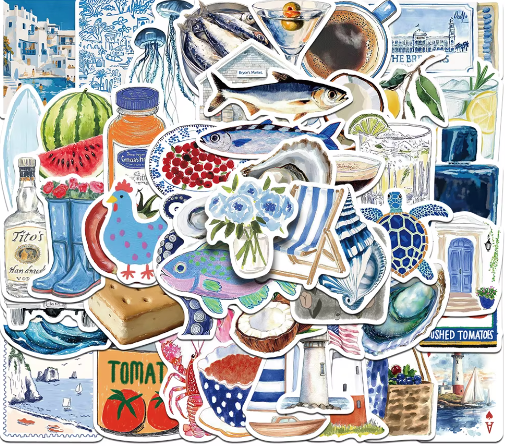 50 Stickers Vinil Verano