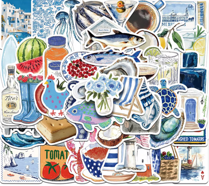 50 Stickers Vinil Verano