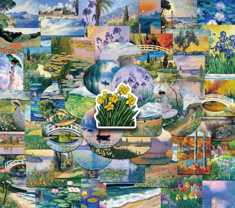 50 Stickers Vinil Pinturas