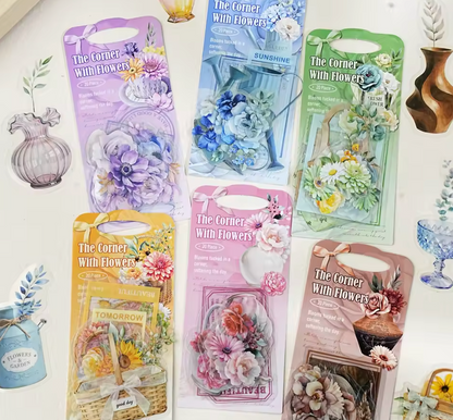 6 Paquetes de mini Stickers Flores