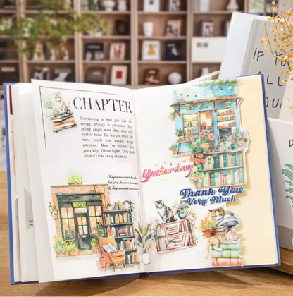 15 Stickers Libreria & Gatos