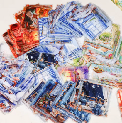 20 Stickers grandes ventanas & paisajes