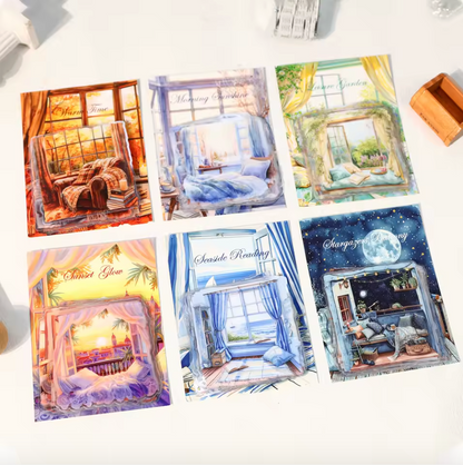 20 Stickers grandes ventanas & paisajes