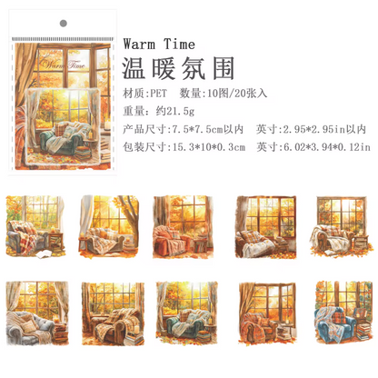 20 Stickers grandes ventanas & paisajes
