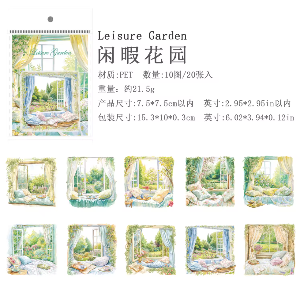 20 Stickers grandes ventanas & paisajes