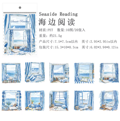 20 Stickers grandes ventanas & paisajes