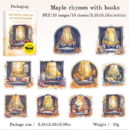 10 Stickers Libros & Biblioteca
