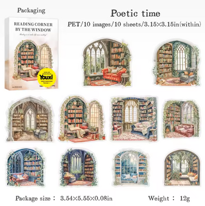 10 Stickers Libros & Biblioteca
