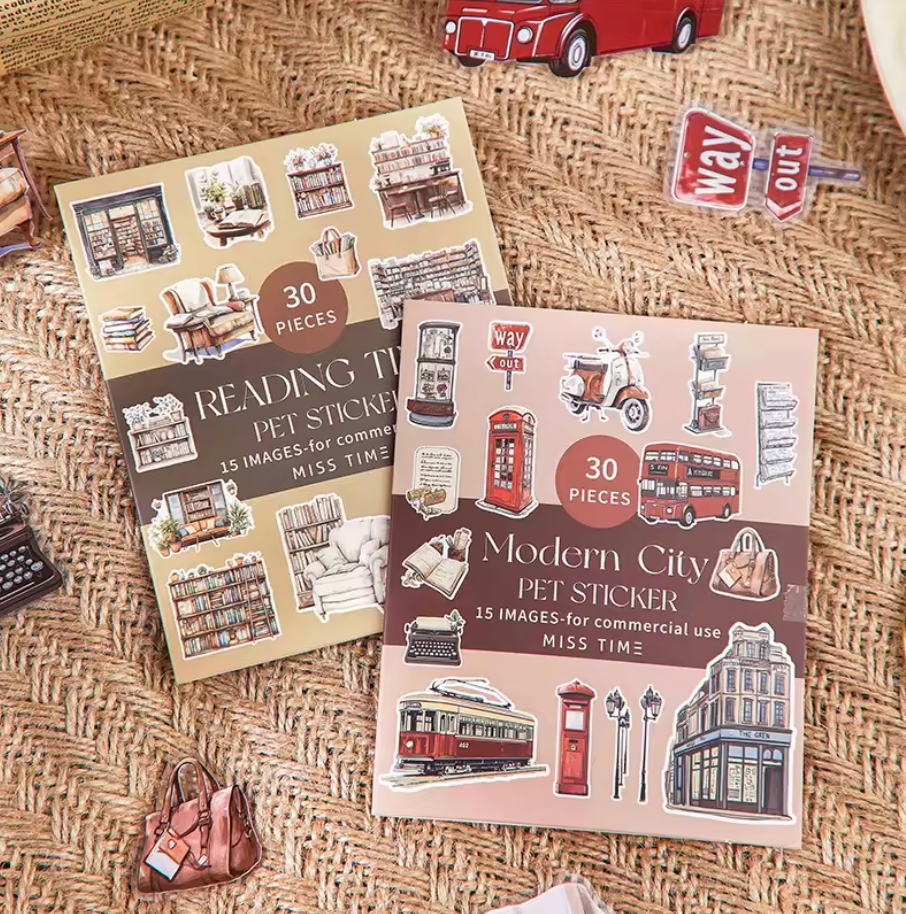 6 paquetes de stickers - 240 Stickers - Miss time